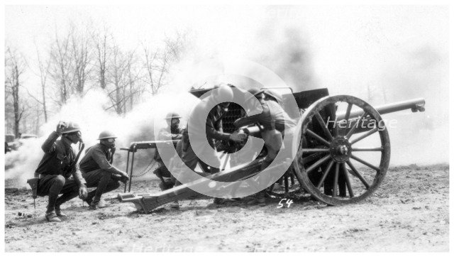 Artillery training, Fort Sheridan, Illinois, USA, 1932. Artist: Unknown