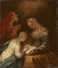 St Anne Teaching the Virgin to Read, 17th century. Creator: Unknown.