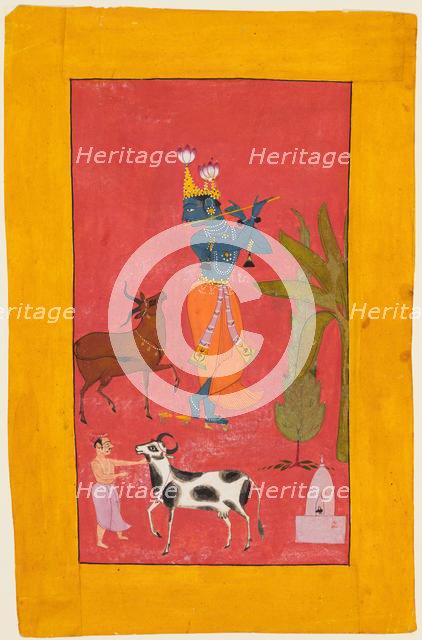 Krishna Fluting, c. 1675-1700. Creator: Unknown.