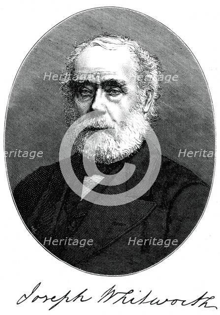 Joseph Whitworth, British engineer, entrepreneur and inventor, c1880. Artist: Unknown