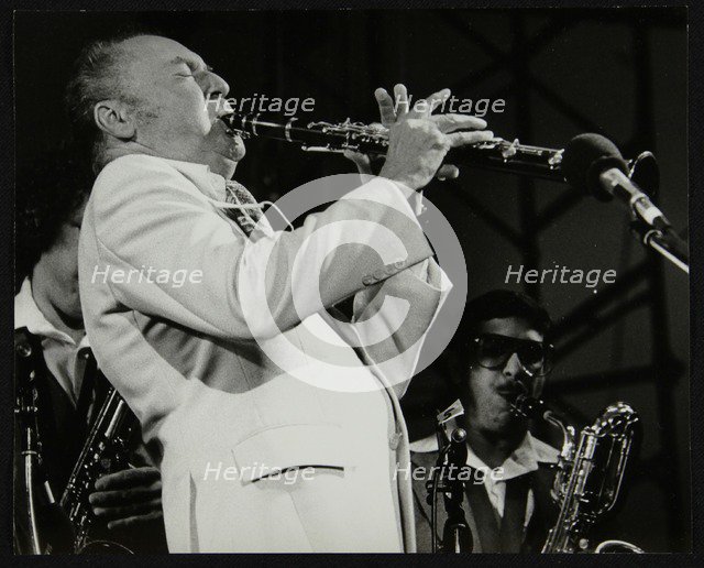 Woody Herman in concert at the Alexandra Palace, London, 1979. Artist: Denis Williams