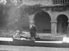 Jannings, Emil, Mr., and Mr. Mauritz Stiller, in a boat, 1927 Creator: Arnold Genthe.