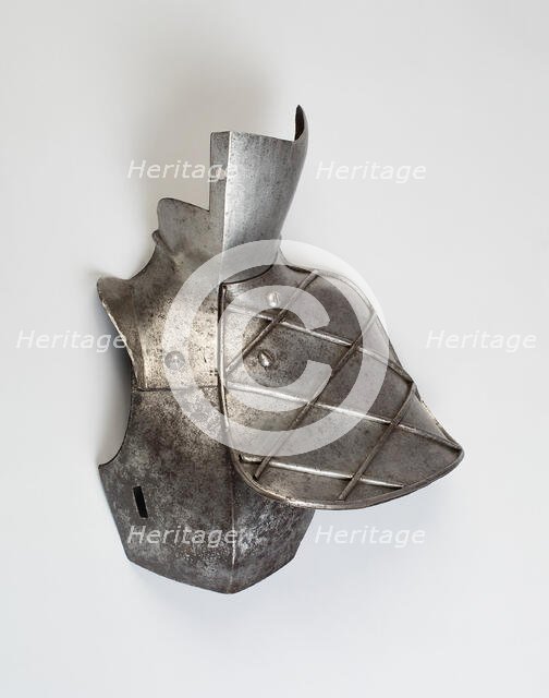 Reinforcing Breastplate Bevor, and Grandguard for the Joust, Augsburg, c. 1560. Creator: Unknown.