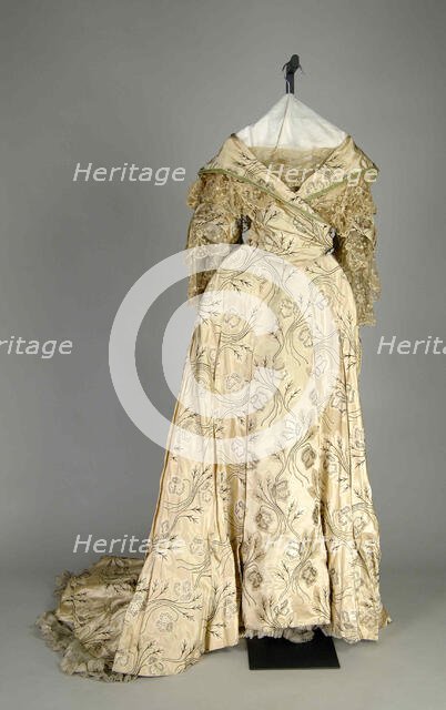 Evening dress, French, 1883-96. Creator: Rouff.