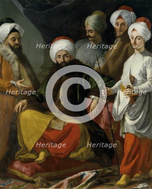 The Turkish embassy in Naples in 1741. Artist: Bonito, Giuseppe (1707-1789)