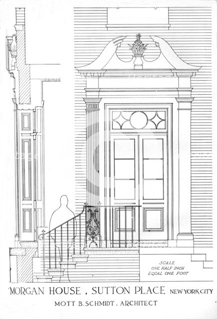 House of Miss Anne Morgan, Sutton Place, New York City, 1924. Artist: Unknown.