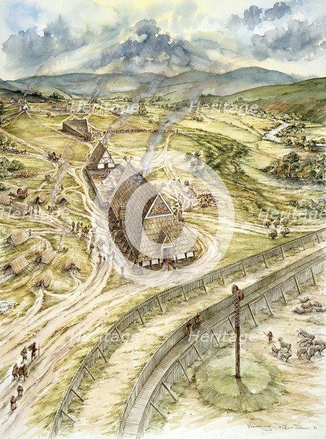 Yeavering,  627, (c1990-2010). Artist: Peter Dunn.