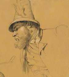 Head study for the “Scene from the Tyrolean Struggle for Freedom”, around 1840. Creator: Johann Peter Krafft.