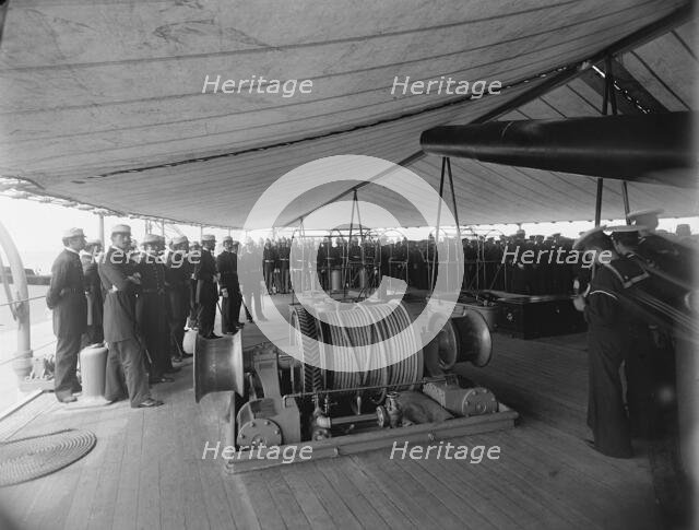 U.S.S. Brooklyn, general muster, between 1896 and 1899. Creator: Unknown.