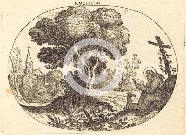 Saint Egidius and a Doe. Creator: Balthasar Moncornet.