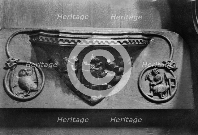 Misericord, Beverley Minster, East Riding of Yorkshire, 1959. Artist: GE Pearson.