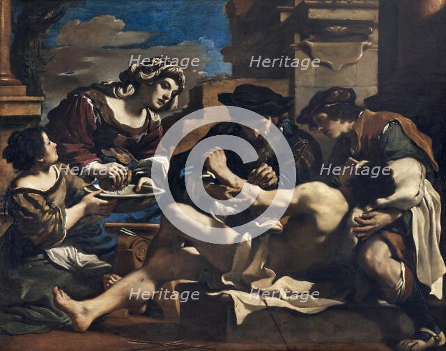 Saint Sebastian Tended by Saint Irene, 1619. Creator: Guercino (1591-1666).