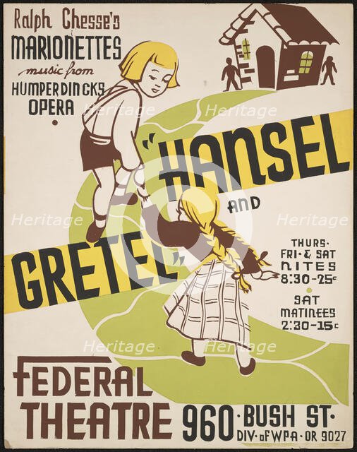 Hansel and Gretel, Portland, OR, 1938. Creator: Unknown.