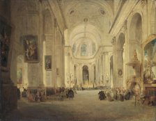 'Interior of St Sulpice, Paris', 1834. Artist: John Scarlett Davis.