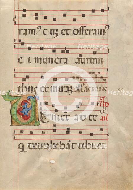 Decorated Initial V, about 1467-1470. Creator: Belbello da Pavia.