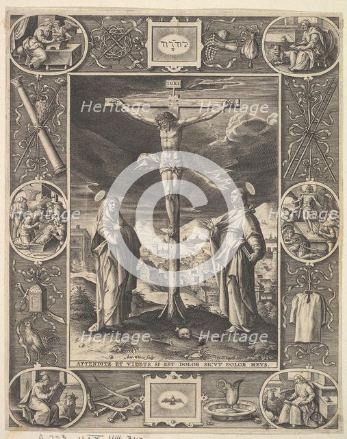 Christ on the Cross, before 1586. Creator: Antonius Wierix.