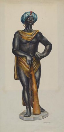 Slave Advertising Figure, c. 1941. Creator: Chris Makrenos.
