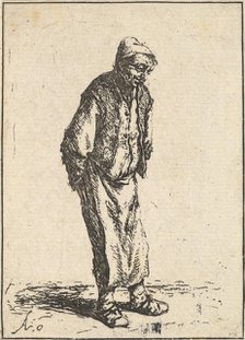 Peasant with Hands Behind his Back, 1610-85. Creator: Adriaen van Ostade.