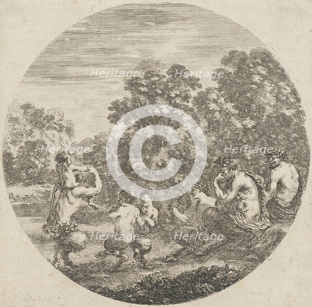 Landscape with Satyrs, between 1643 and 1648. Creator: Stefano della Bella.