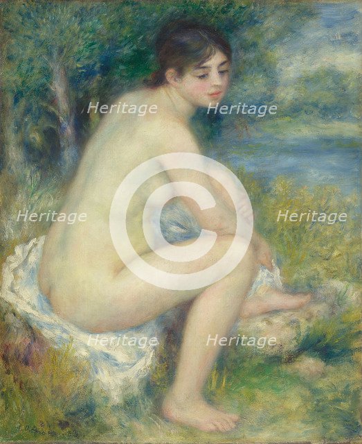 Nude Woman in a landscape, 1883. Artist: Renoir, Pierre Auguste (1841-1919)