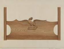 Headboard, c. 1937. Creator: James M. Lawson.