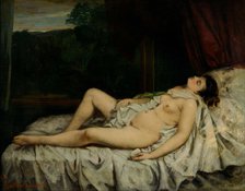 Sleeping Nude. Artist: Courbet, Gustave (1819-1877)
