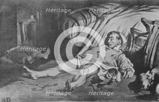 'La Rue Transnonain, le 15 Avril 1834'.  Creator: Honore Daumier.