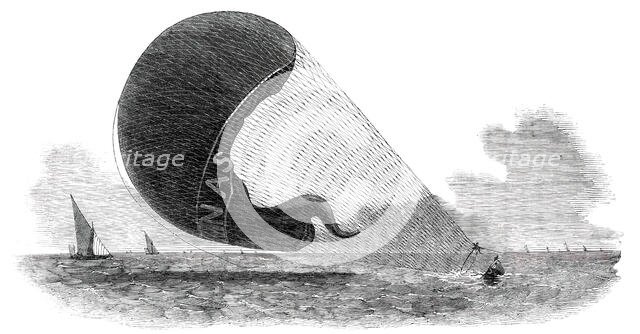 Accident to the Nassau Balloon, between Gravesend and the Nore, 1850. Creator: Unknown.