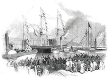 The First Shipment of Coals in the New Sunderland Docks, 1850. Creator: Unknown.