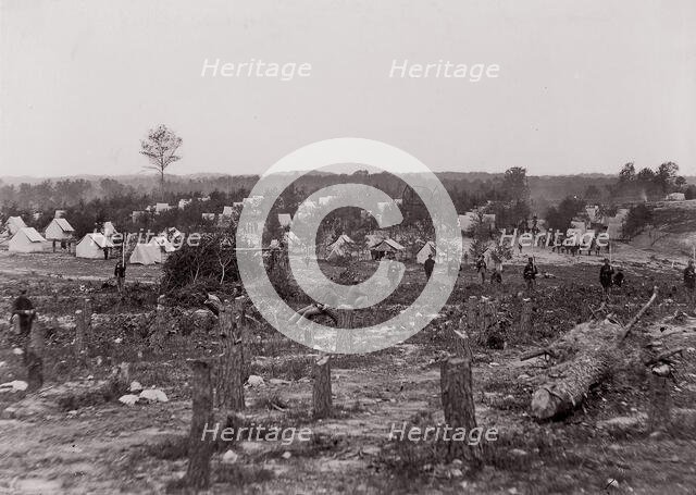 Camp of 30th Pennsylvania Infantry, 1861-65. Creator: Unknown.