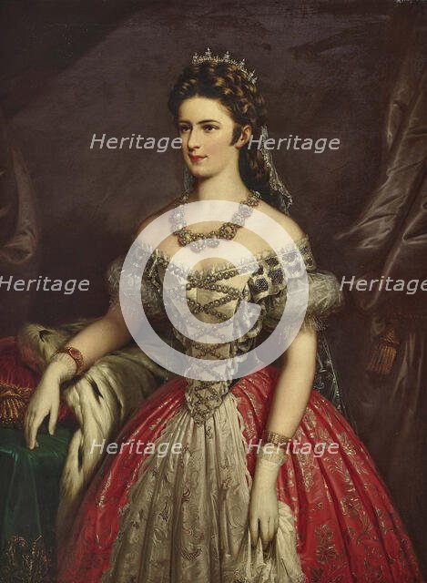 Portrait of Elisabeth of Bavaria. Creator: Russ, Franz, the Elder (1817-1892).