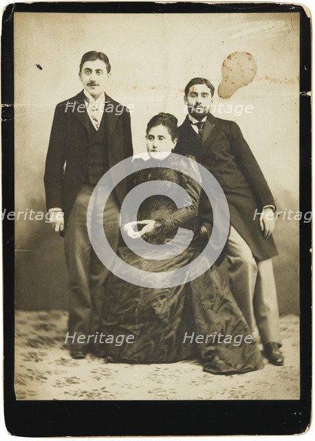 Jeanne Proust née Weil and her two sons Marcel and Robert.