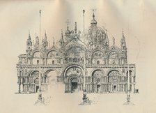 'Façade of St. Mark's', late 19th-early 20th century, (1925). Creator: William Monk.