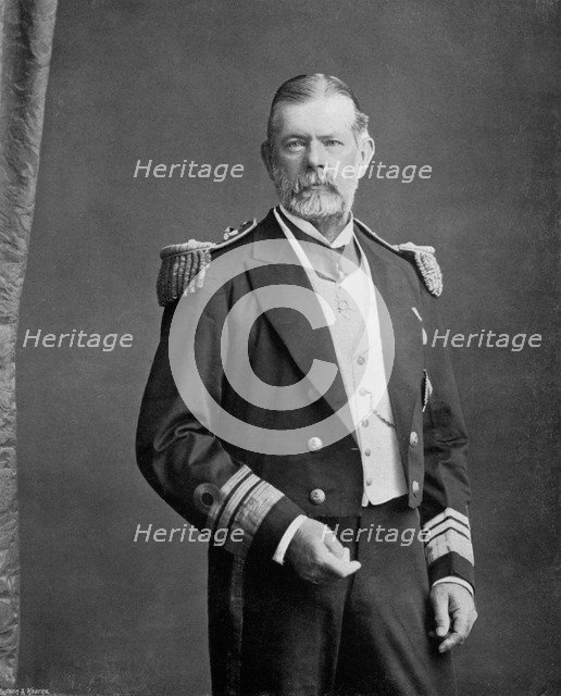 Vice-Admiral Sir John Ommanney Hopkins, British naval officer, 1896. Artist: Marsh Brothers