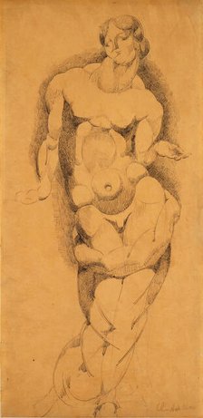 Standing Male Nude, c. 1909. Creator: Elie Nadelman.