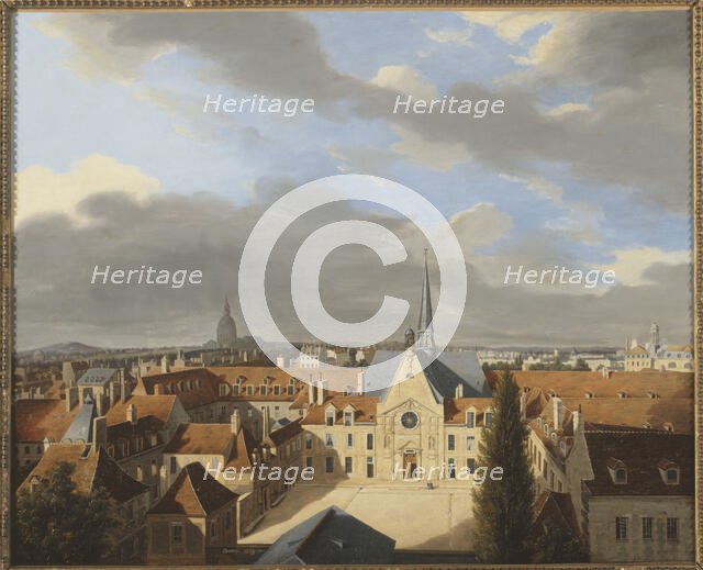 Laennec Hospital seen from rue de Sevres, 1839. Creator: Corard.