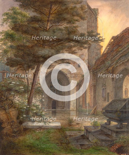 A Portal of a Church, first half 19th century. Creator: Ernst Ferdinand Oehme.