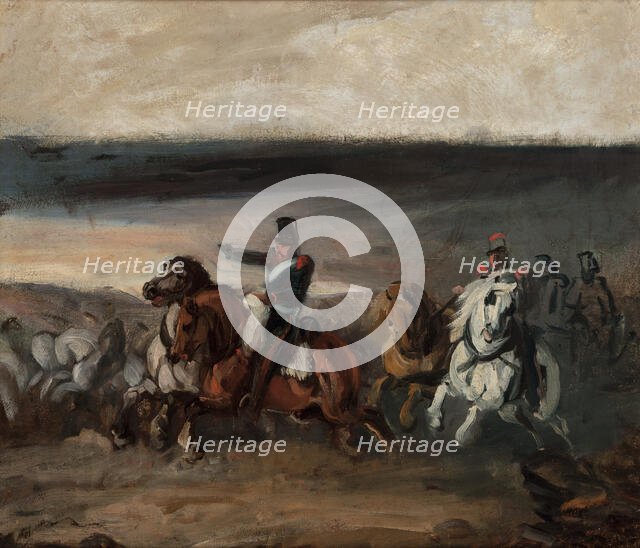 Attack of French Artillery, c1835. Creator: Piotr Michalowski.