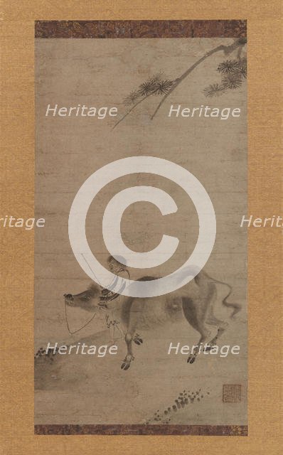 Oxherding, first half of the 15th century. Creator: Sekkyakushi.