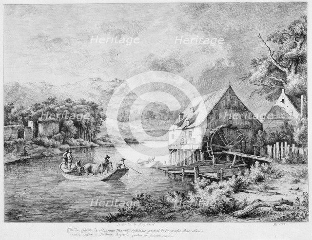 A mill on the banks of the River', 1774. Creator: Boissieu, Jean-Jacques, de (1736-1810).