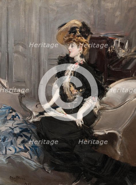 Portrait of Mme. R.L.  , 1901. Creator: Boldini, Giovanni (1842-1931).
