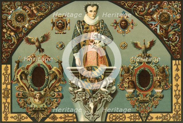 German Renaissance polychrome painted plaster work, (1898). Creator: Unknown.