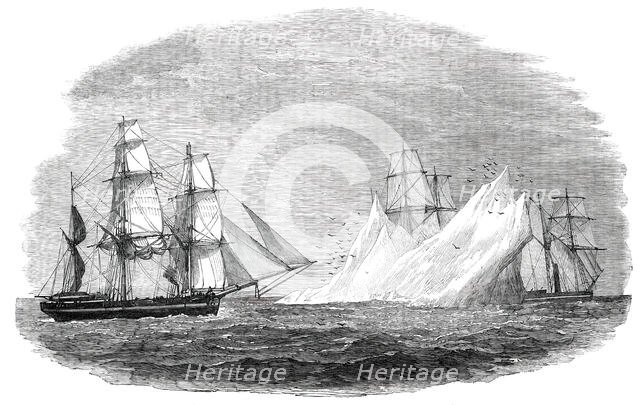 Arctic Expedition in Search of Sir John Franklin - First Iceberg Seen, June 3, 1850. Creator: Unknown.