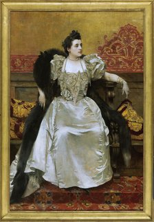 Portrait de Mme Gaston Menier, 1892. Creator: Francois Flameng.