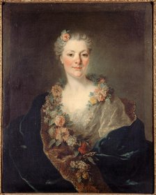 Portrait of Mme Doyen, born de la Planche, sister-in-law of the painter Doyen, c1750. Creator: Louis Tocque.