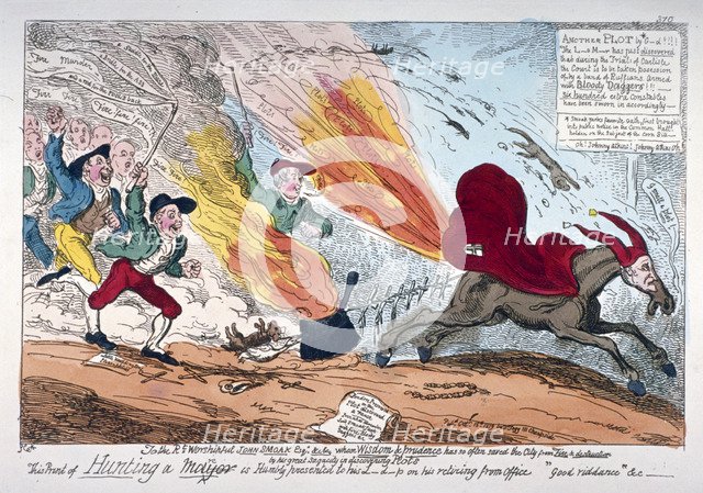 'Hunting a Mare', 1819.                                      Artist: Anon