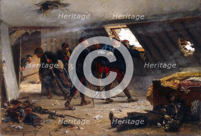Scene from the Franco-Prussian War, 1875.  Creator: Neuville, Alphonse Marie, de (1835-1885).