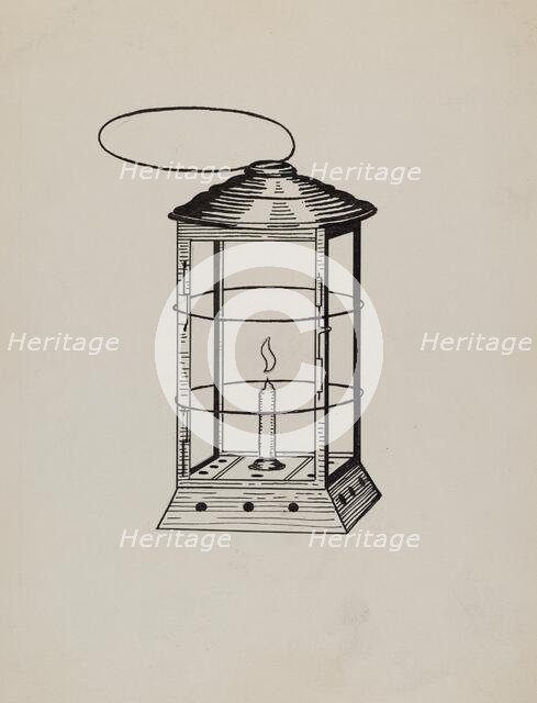 Comstock Miner's Lantern, 1936. Creator: Florence Huston.