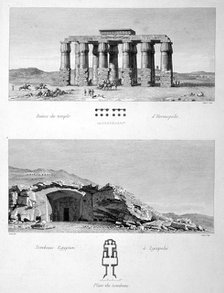 Temple of Hermopolis and Egyptian Tombs of Lycopolis, 1802. Artist: Vivant Denon