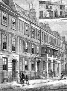 Cheyne-Row, Chelsea, where Thomas Carlyle lived, 1881. Creator: Unknown.